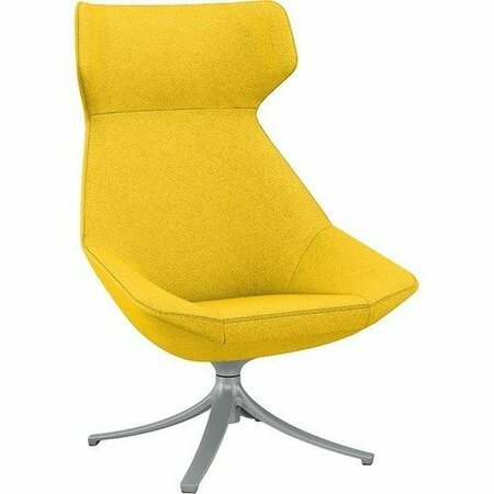 9TO5 SEATING High-Back Lounge Chair, w/Wings, 31inx30inx45.5in, Cloud/Alum Base NTF9236LGPFCD